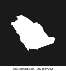 Karte Saudi-Arabiens auf schwarzem Hintergrund