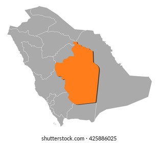 Map - Saudi Arabia, Riyadh