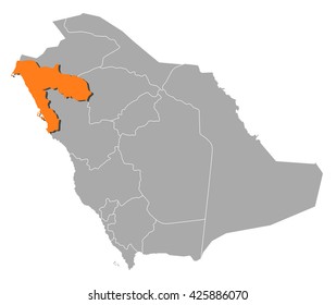 Map - Saudi Arabia, Tabuk