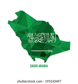 Map Of Saudi Arabia Vector Illustration