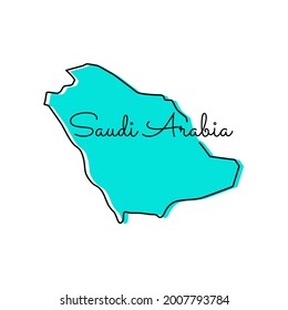 Karte von Saudi-Arabien Vektorgrafik Design Template.