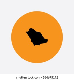 Map of Saudi Arabia Vector Illustration

