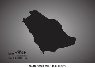 Map of Saudi Arabia.vector illustration eps 10.