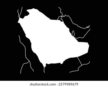 Map of saudi kingdom vector eps