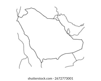 mapa de design de esboço saudita