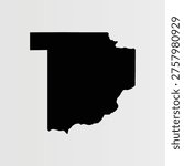Map of Sauk County - Wisconsin - United States outline silhouette graphic element Illustration template design 

