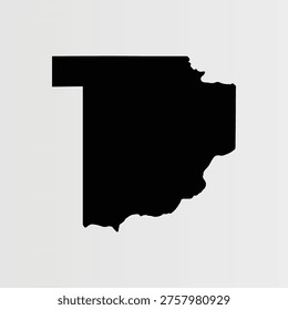 Map of Sauk County - Wisconsin - United States outline silhouette graphic element Illustration template design 
