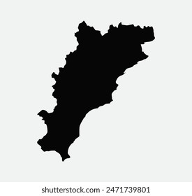 Map of Savona - Liguria - Italy outline silhouette graphic element Illustration template design
