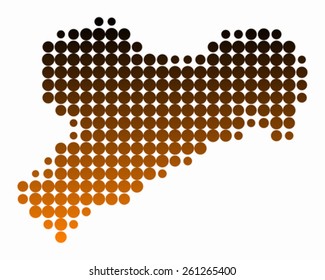 Map of Saxony