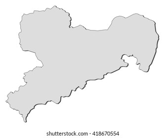 Map - Saxony (Germany)
