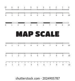 Map scales graphics for measuring distances vector