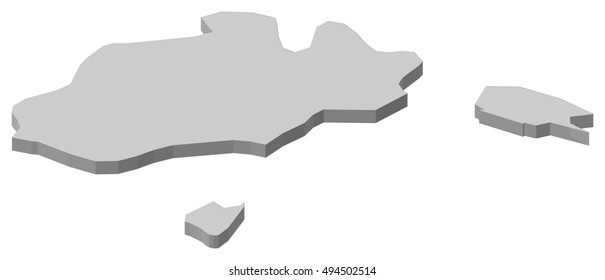 Map - Schaffhausen (Swizerland) - 3D-Illustration
