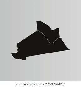Map of Schenectady County - New York - United States outline silhouette graphic element Illustration template design
