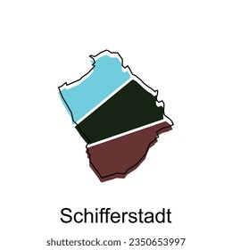 map of Schifferstadt City. vector map of the German Country. Vector illustration design template