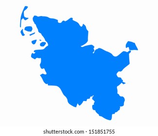 Map of Schleswig-Holstein