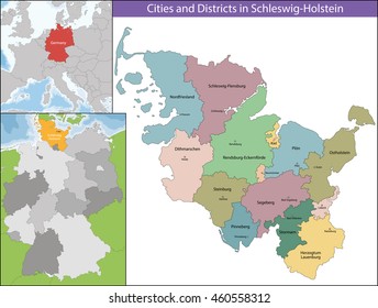 Map of Schleswig-Holstein