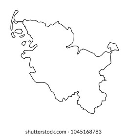 Map of Schleswig-Holstein - Germany Vector