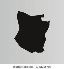 Map of Schoharie County - New York - United States outline silhouette graphic element Illustration template design