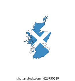 Map of Scotland. Color icon.