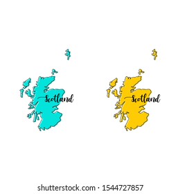 Map of Scotland Vector Design Template.