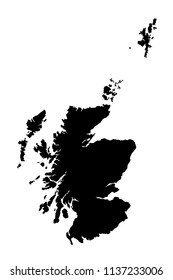 map of Scotland. vector illustration