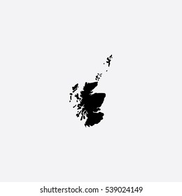 Map of Scotland Vector Illustration
