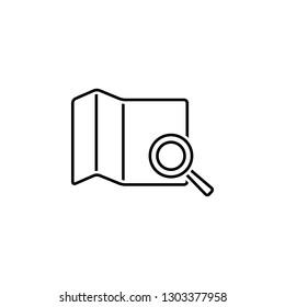 Map, search icon. Element of Web Navigation icon for mobile concept and web apps. Detailed Map, search icon can be used for web and mobile