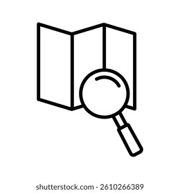 Map, search icon. Element of Web Navigation icon for mobile concept and web apps. Detailed Map, search icon can be used for web and mobile