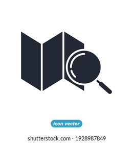 icono de búsqueda de mapa. Navegación. ubicación. Plantilla de símbolo del paquete de elementos GPS para la colección de diseños gráficos y web ilustración vectorial