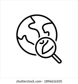 Map search icon on white background