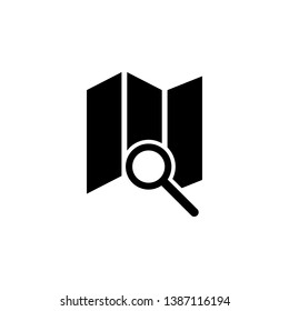 map, search icon. Simple glyph, flat vector of Location icons for UI and UX, website or mobile application