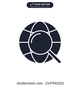 map search icon symbol template for graphic and web design collection logo vector illustration