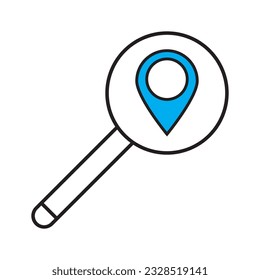 Map search icon vector illustration template design