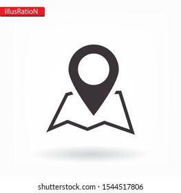 map Search icon vector . Lorem Ipsum Flat Design