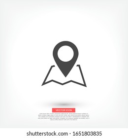 map Search icon vector . Lorem Ipsum Flat Design