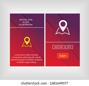 map Search icon vector . Lorem Ipsum Flat Design