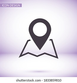 map Search icon vector . Lorem Ipsum Flat Design 