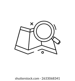 Map Search Icon vector stock illustration