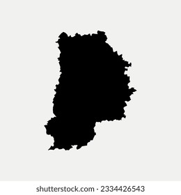 Karte Seine-et-Marne - Ile-de-France - Region Umrisssilhouette Grafikelement Illustration Template Design
