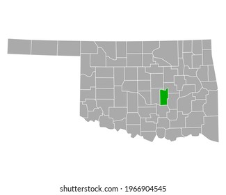 Map of Seminole in Oklahoma on white