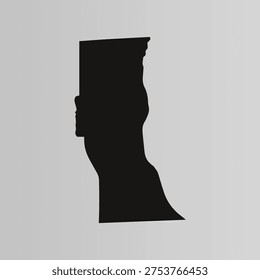 Map of Seneca County - New York - United States outline silhouette graphic element Illustration template design