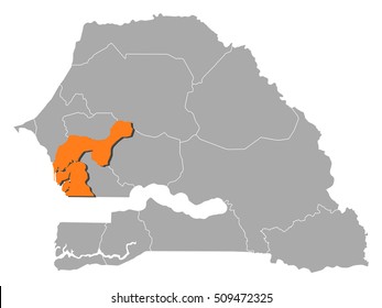 Map - Senegal, Fatick