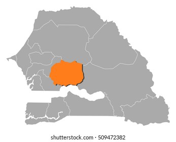 Map - Senegal, Kaffrine