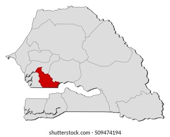 Map - Senegal, Kaolack