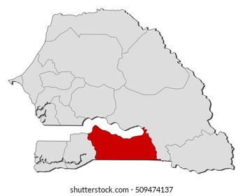 Map - Senegal, Kolda