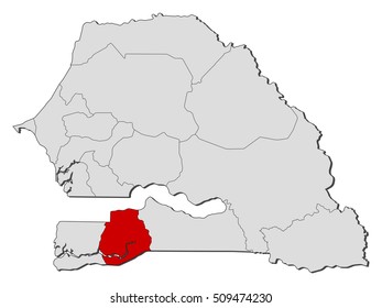 Map - Senegal, Sedhiou