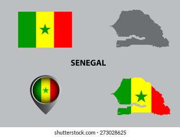 Map of Senegal and symbol