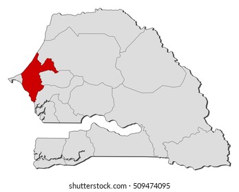 Map - Senegal, Thies