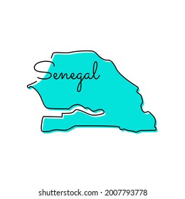 Map of Senegal Vector Illustration Design Template.