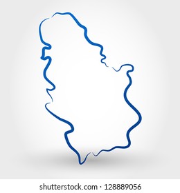 map of serbia. map concept